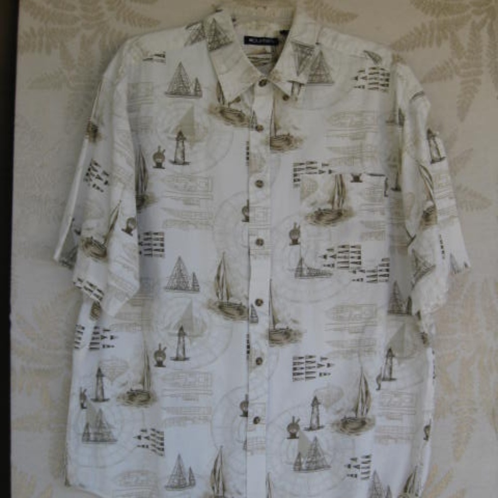 Puritan, Men's, Nautical, Casual, Button Down, Like New